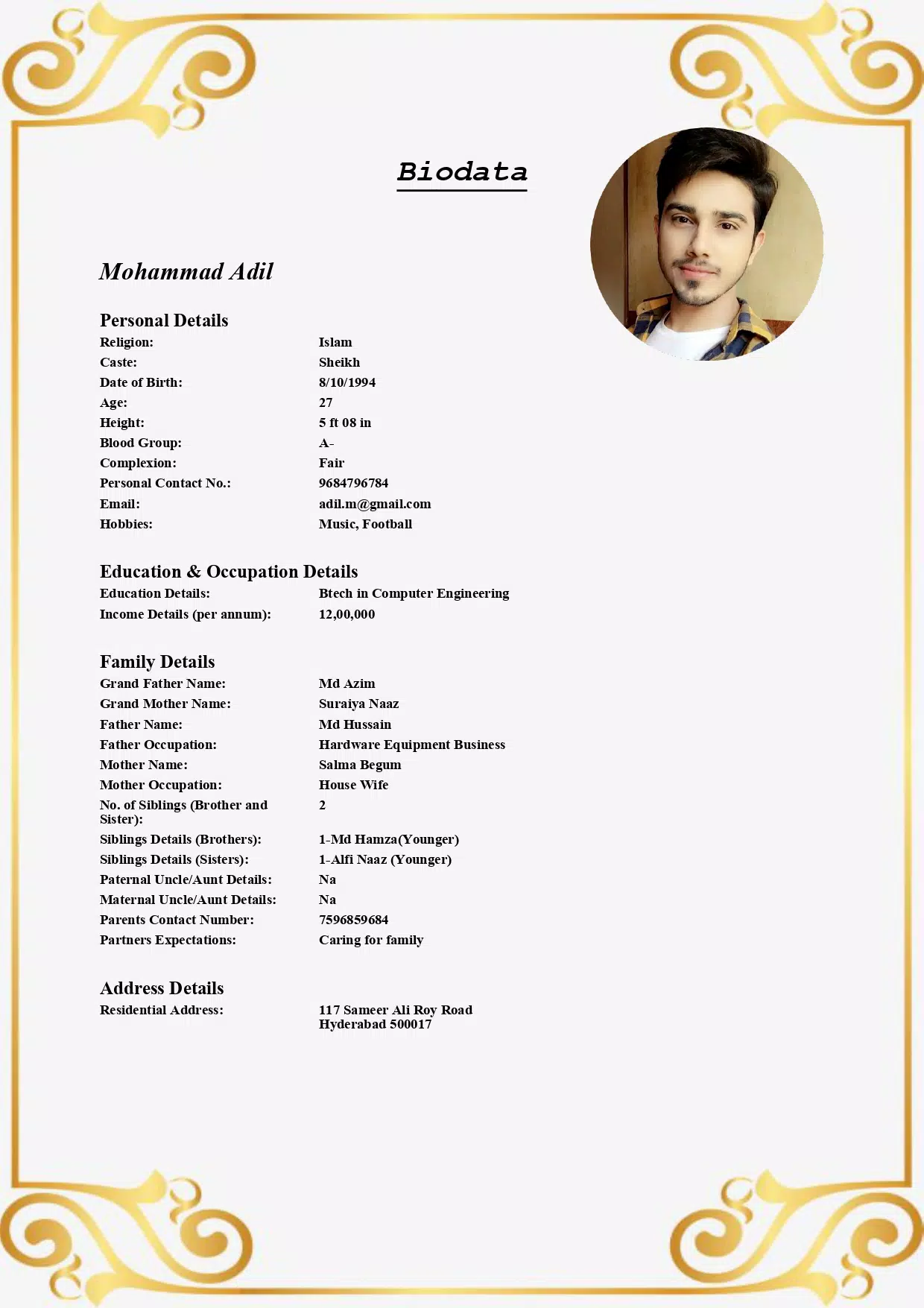 Muslim Marriage Biodata Maker應用截圖第2張