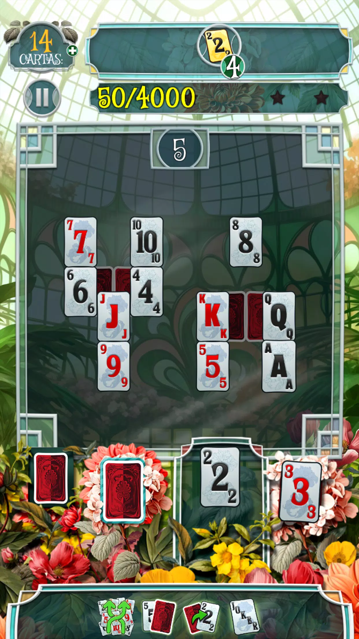 Greenhouse Solitaire TriPeaks Schermafbeelding 2