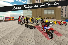 Bike Transport Truck 3D Captura de pantalla 0