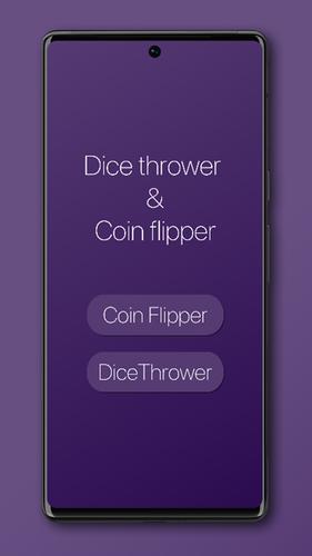 Dice Thrower & Coin Flipper Captura de tela 0