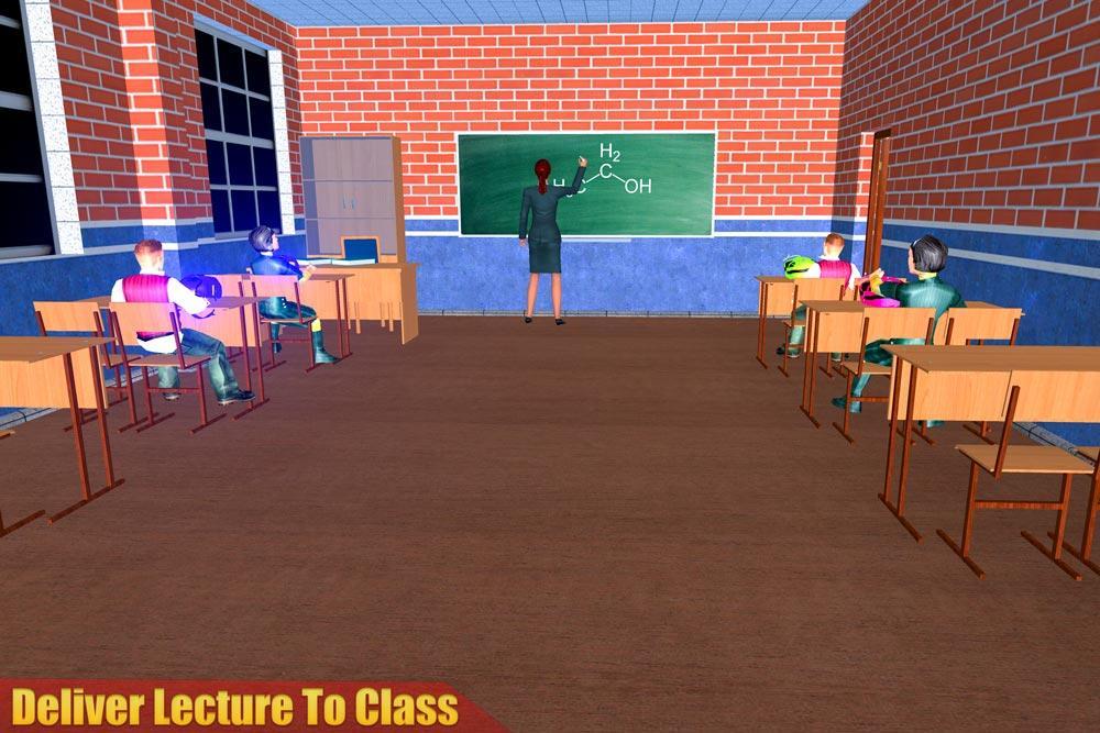 Virtual High School Teacher 3D Schermafbeelding 2