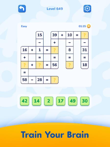 Math Crossword Screenshot 3