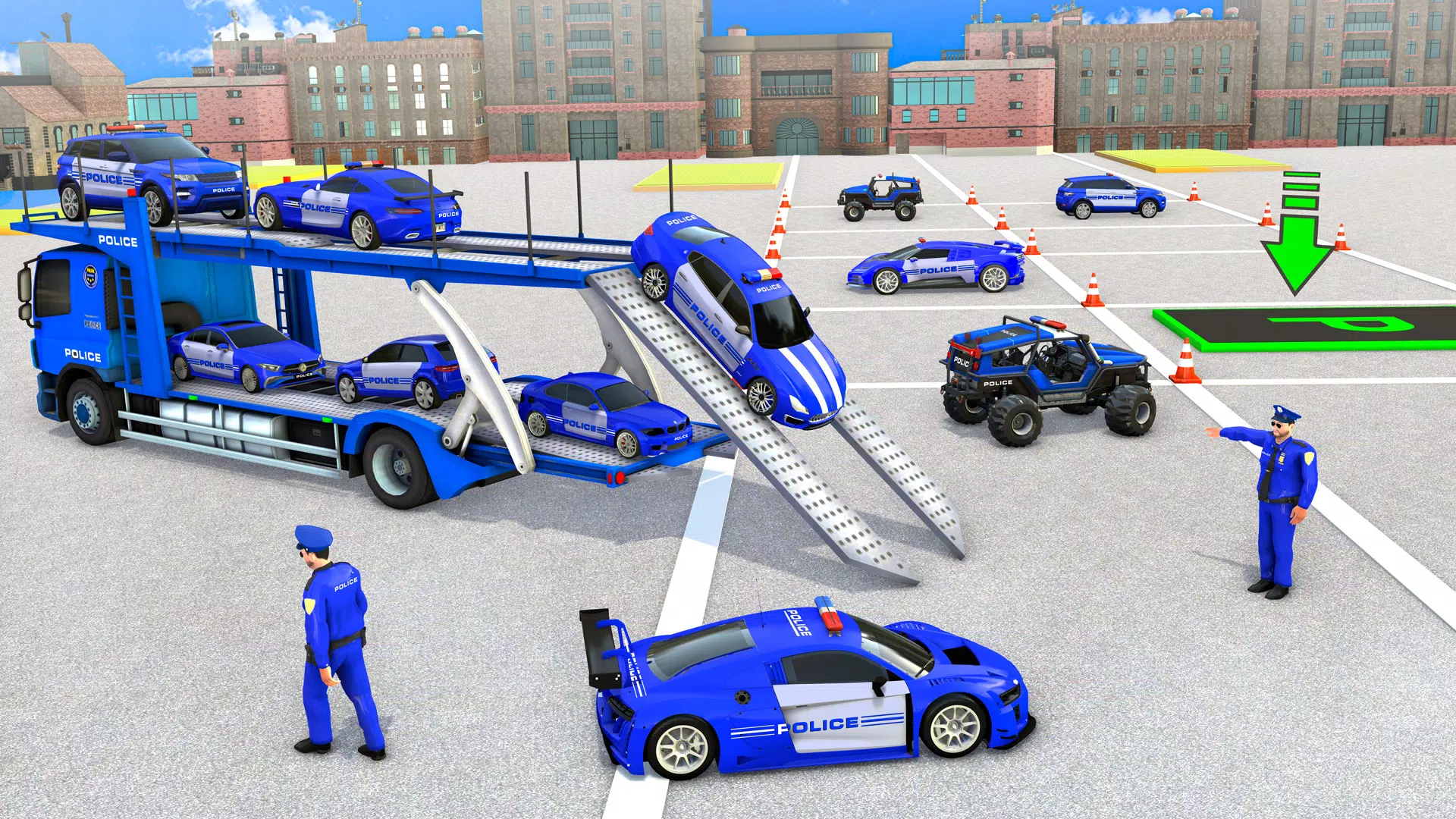 Crazy Car Transport Truck Game Ekran Görüntüsü 0