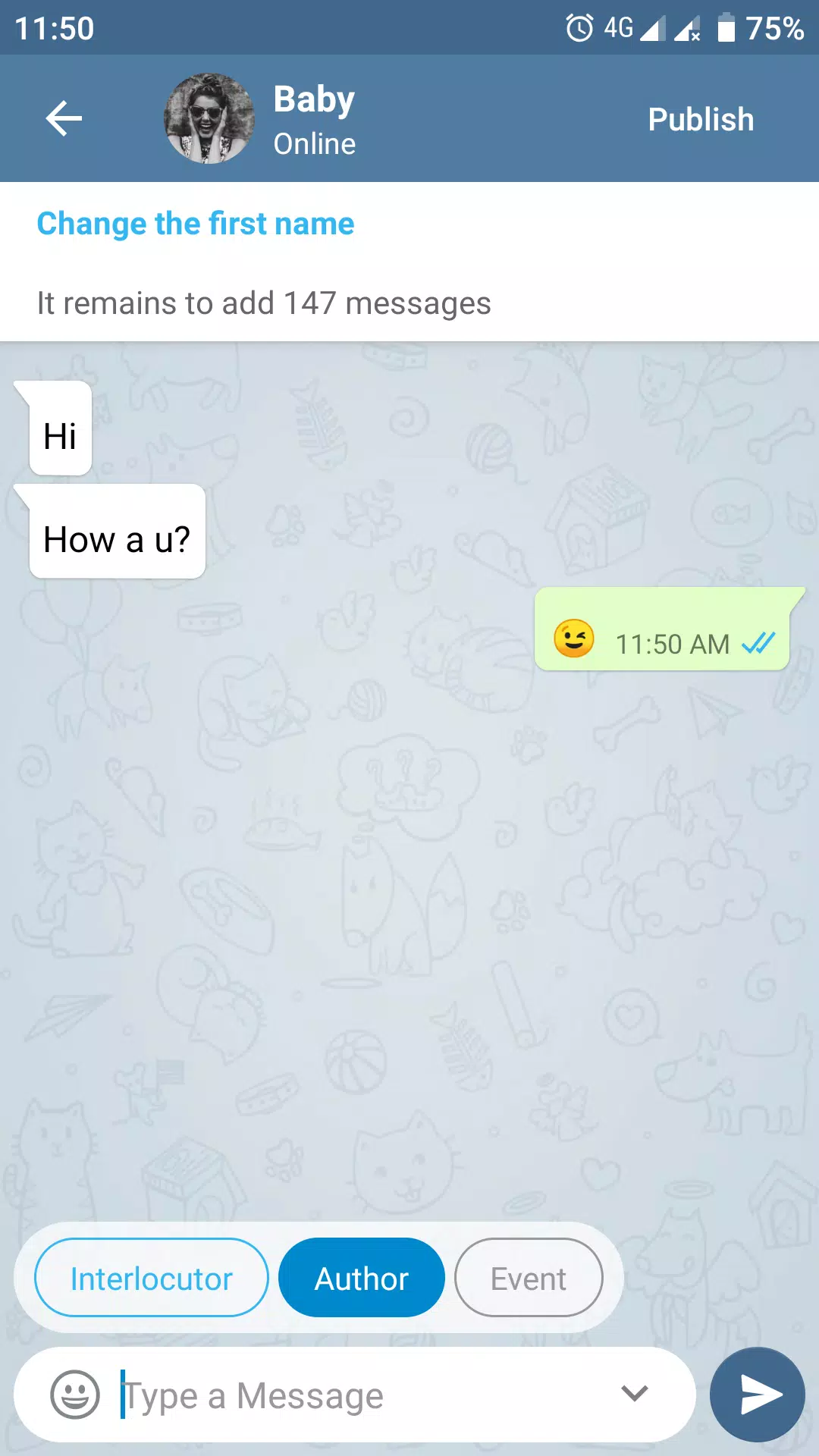 Schermata Fake Chat Story Messenger 3