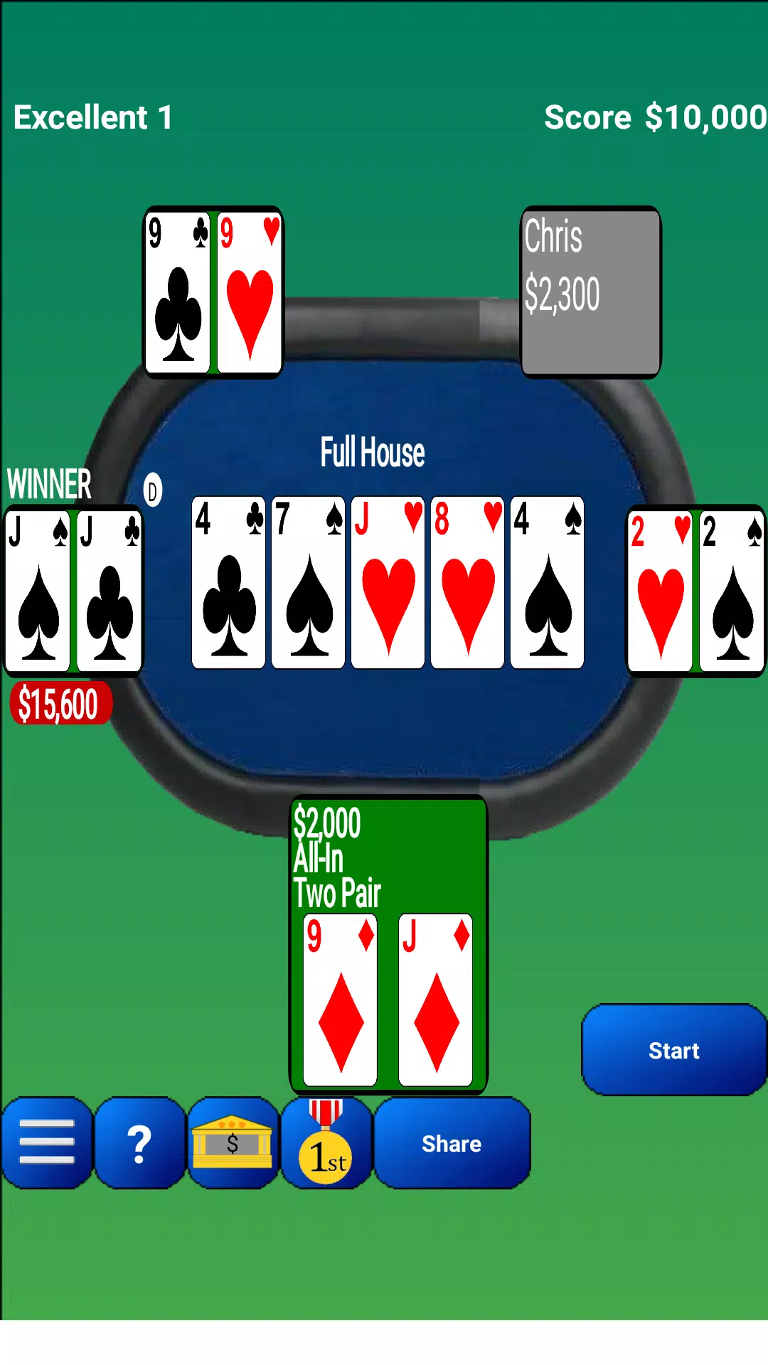 Texas Hold'em Poker Tangkapan skrin 0