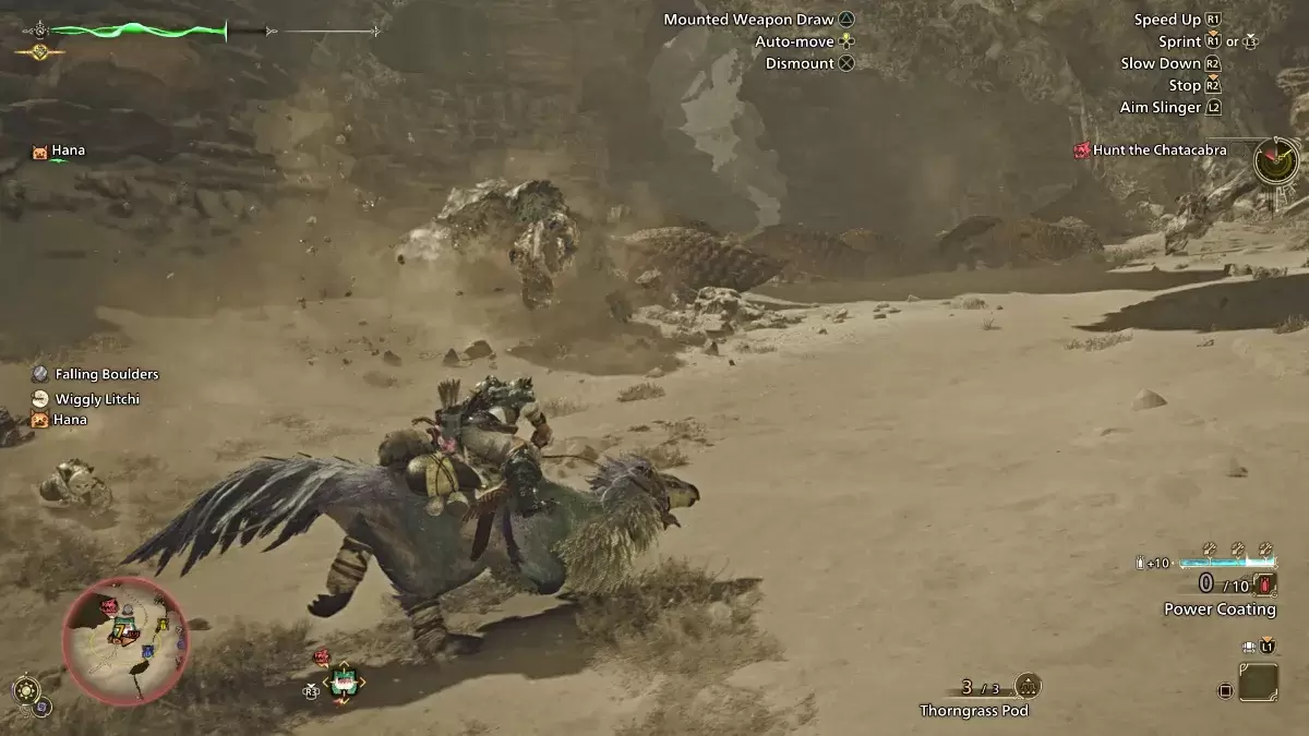 Seikret Dismount Attack di Monster Hunter Wilds