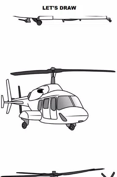 Draw Aircrafts: Helicopter Captura de tela 0