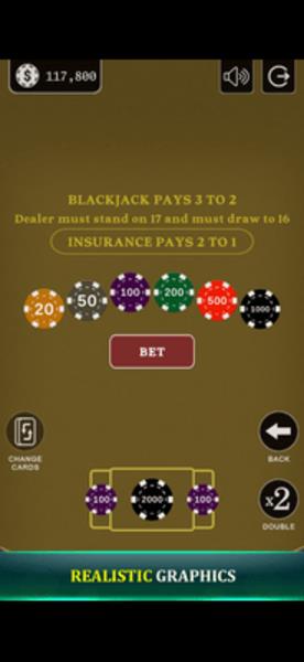 Blackjack 21 - Side Bets应用截图第2张