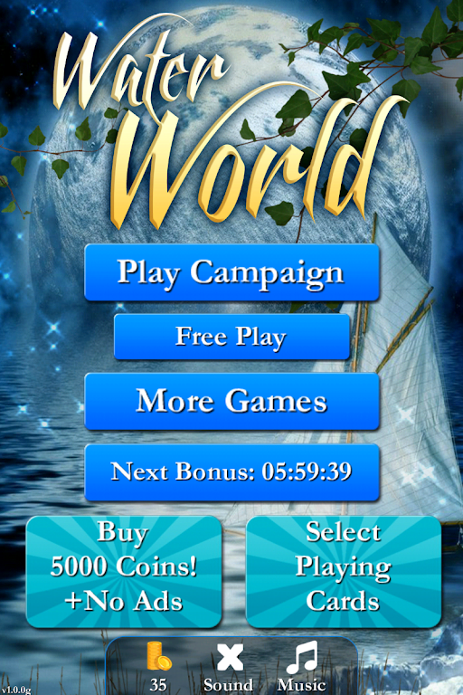 Pyramid Solitaire Water World Скриншот 0