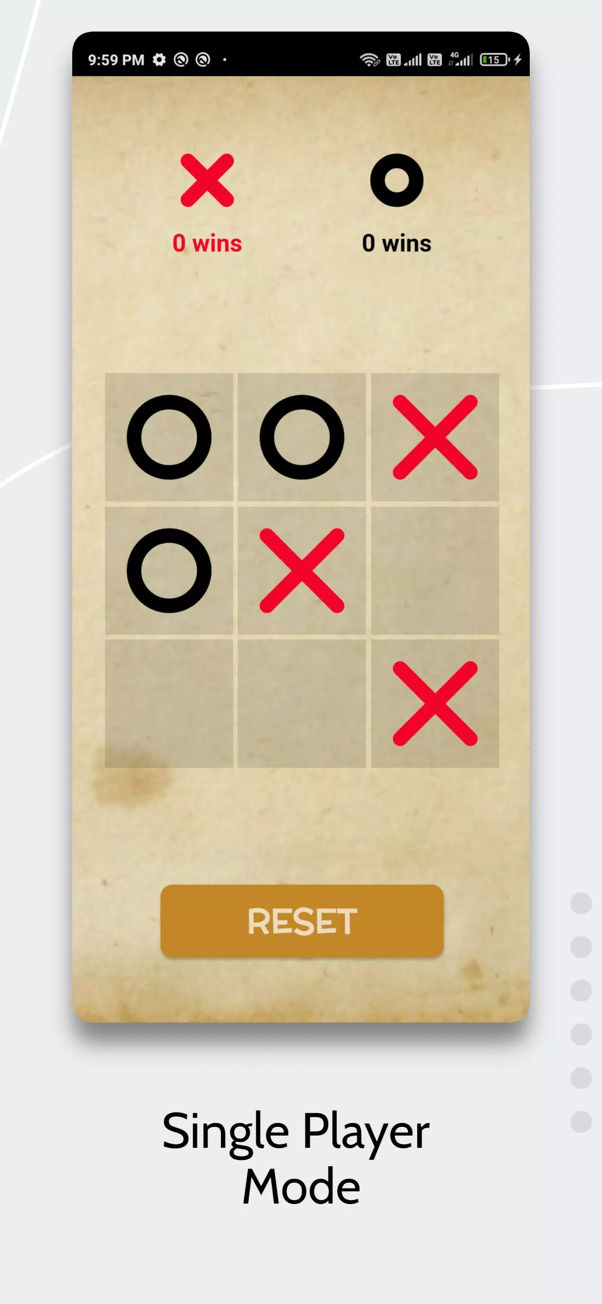 Tic Tac Toe AI Game स्क्रीनशॉट 1