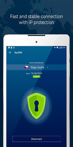 Fast VPN proxy servers with no logs - RUSVPN スクリーンショット 1