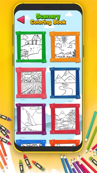 Scenery Coloring Book Tangkapan skrin 2