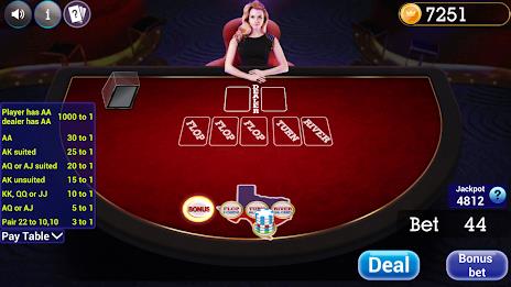 Texas Holdem Progressive Poker Screenshot 1