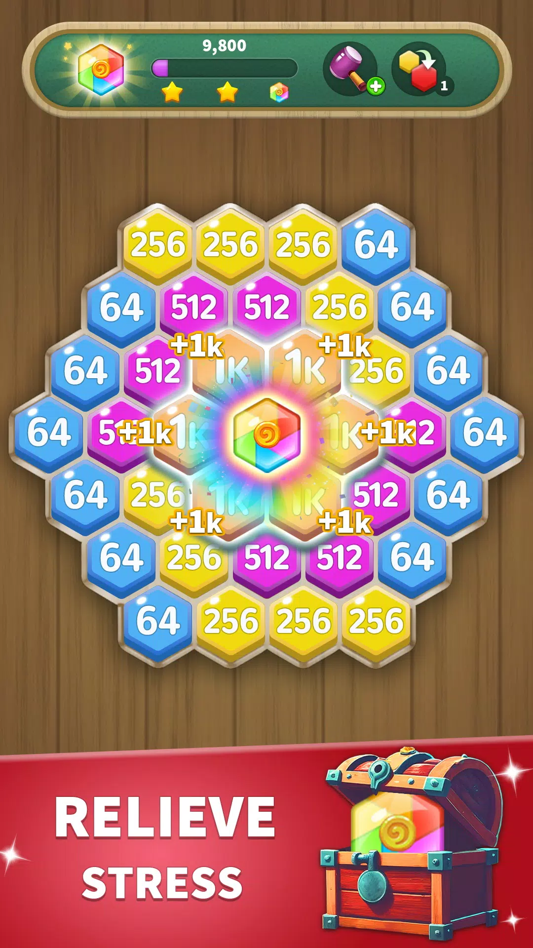 Hexa Connect: 2048 Puzzle スクリーンショット 2