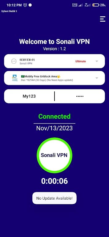 Sonali VPN Super fast Captura de tela 0