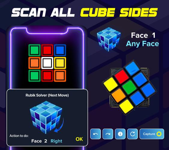 Rubik's Cube Puzzle Solver app Captura de tela 1