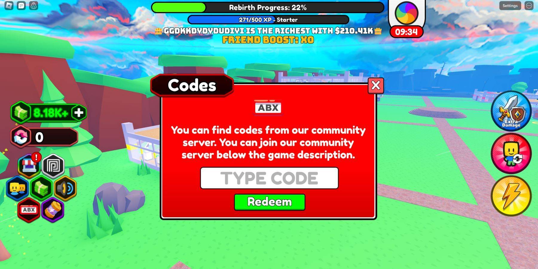 Anime Power Tycoon Code Entry