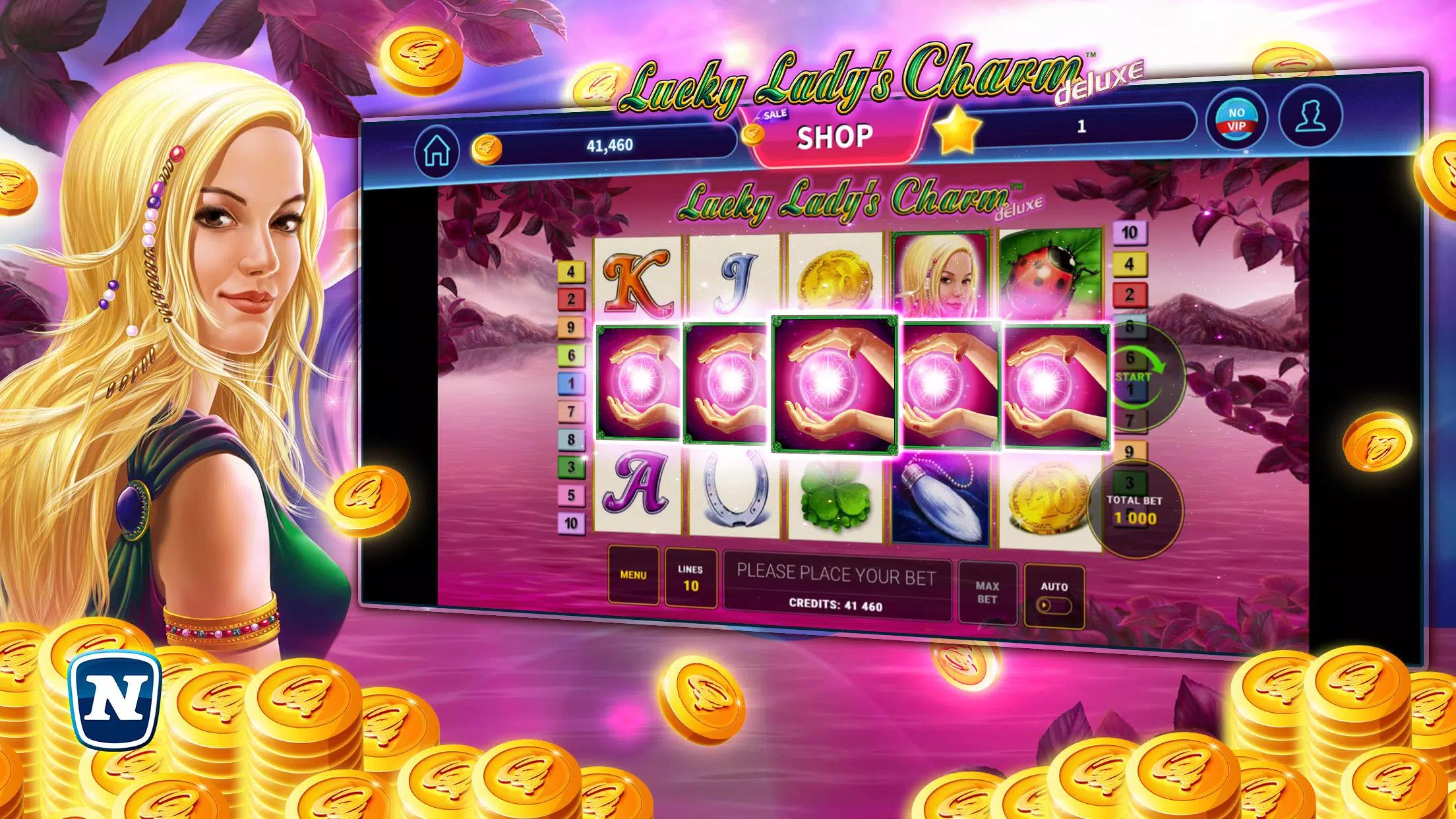 Lucky Lady's Charm Deluxe Slot Captura de tela 2