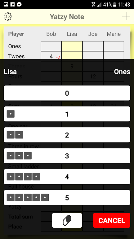 Yatzy Note スクリーンショット 2