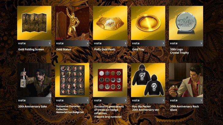 Like A Dragon 20th Anniversary Merchandise Selection Process