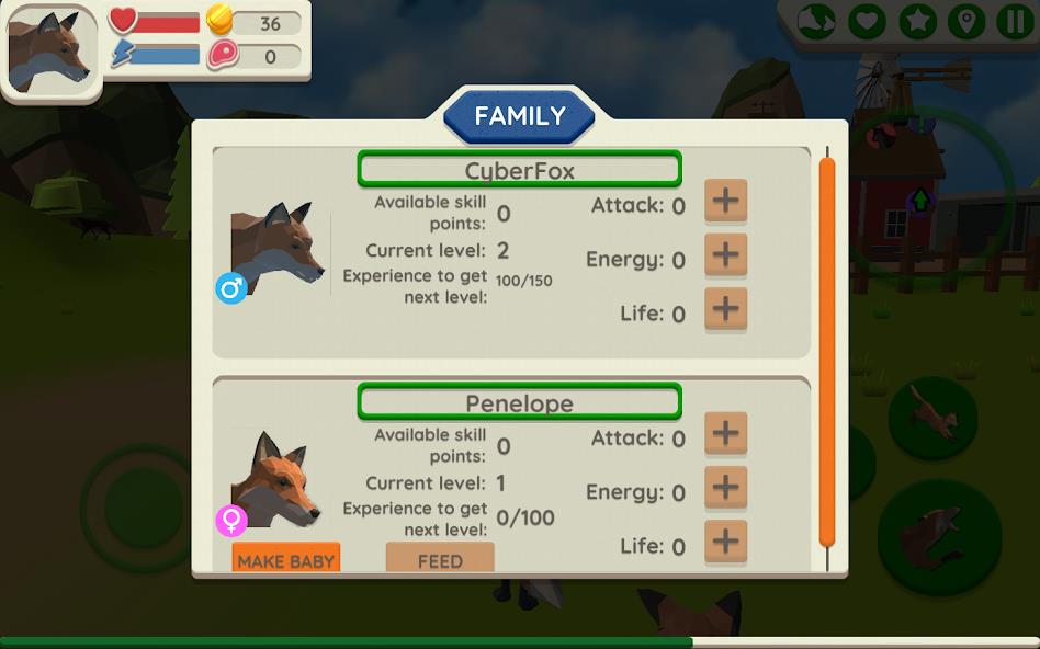 Fox Family - Animal Simulator Mod应用截图第3张