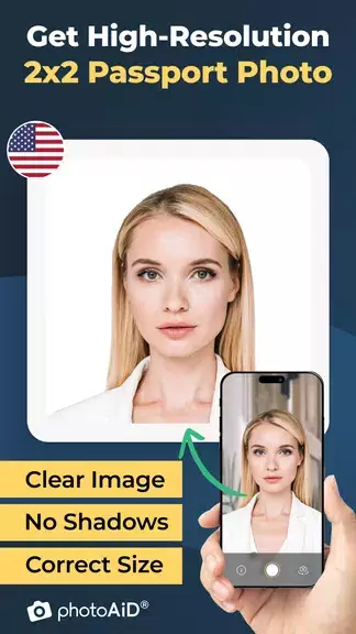 US Passport Size Photo Maker Schermafbeelding 0