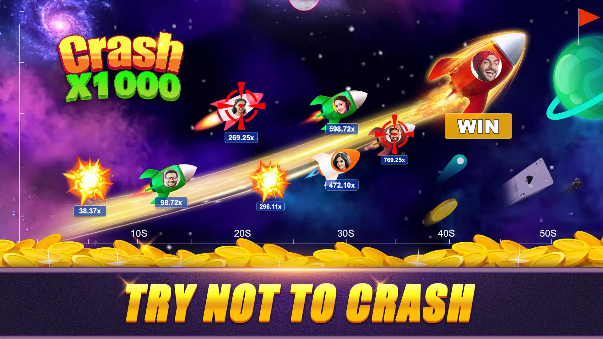 Crash x1000 - Online Poker Schermafbeelding 2