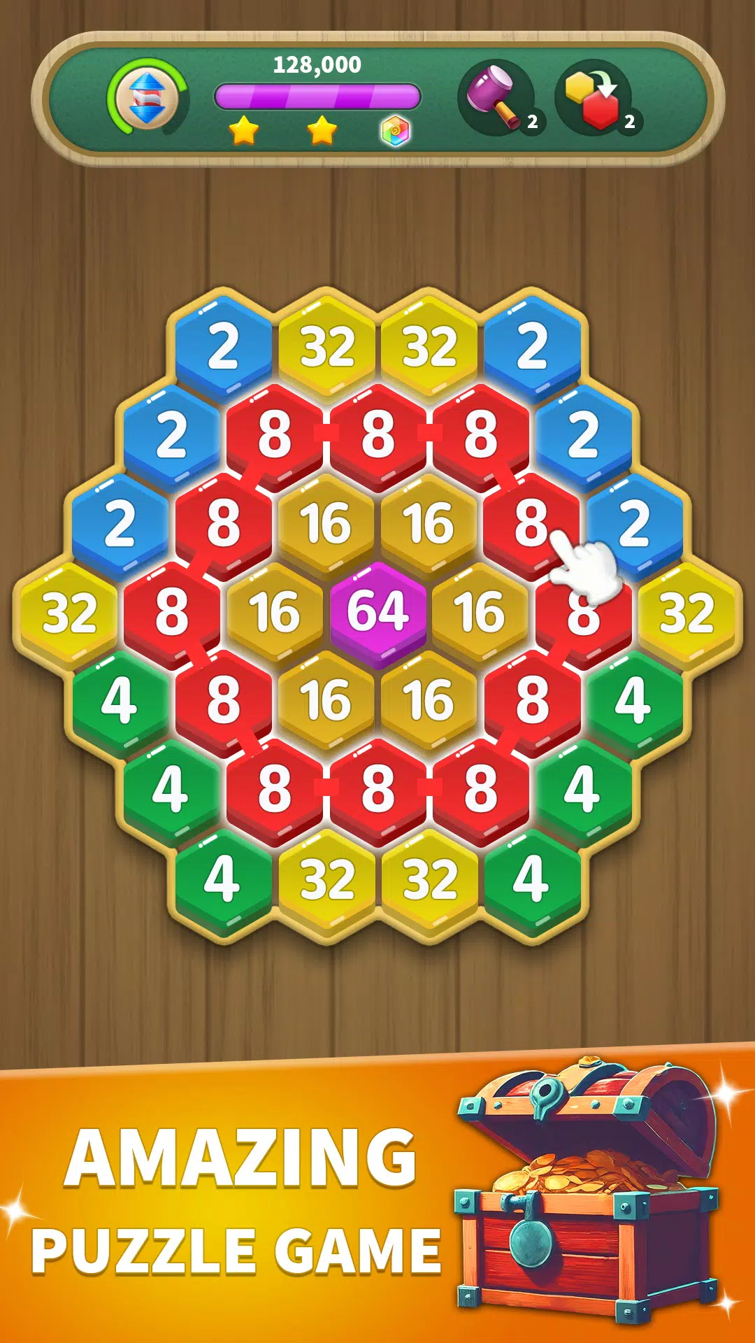 Hexa Connect: 2048 Puzzle應用截圖第0張