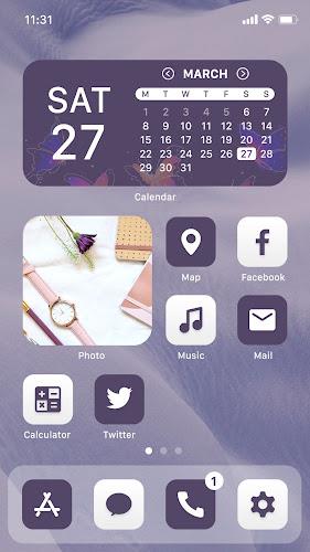 Wow Violet Theme - Icon Pack Captura de pantalla 0