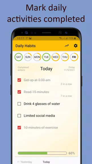 Daily activities tracker Captura de tela 0