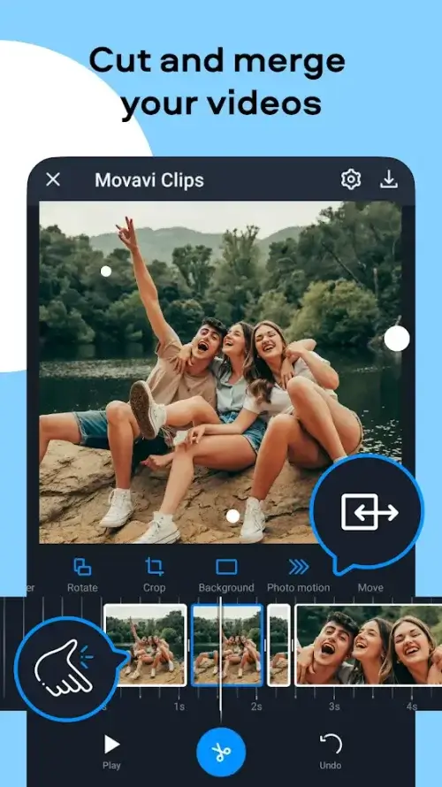 Movavi Clips ဖန်သားပြင်ဓာတ်ပုံ 2