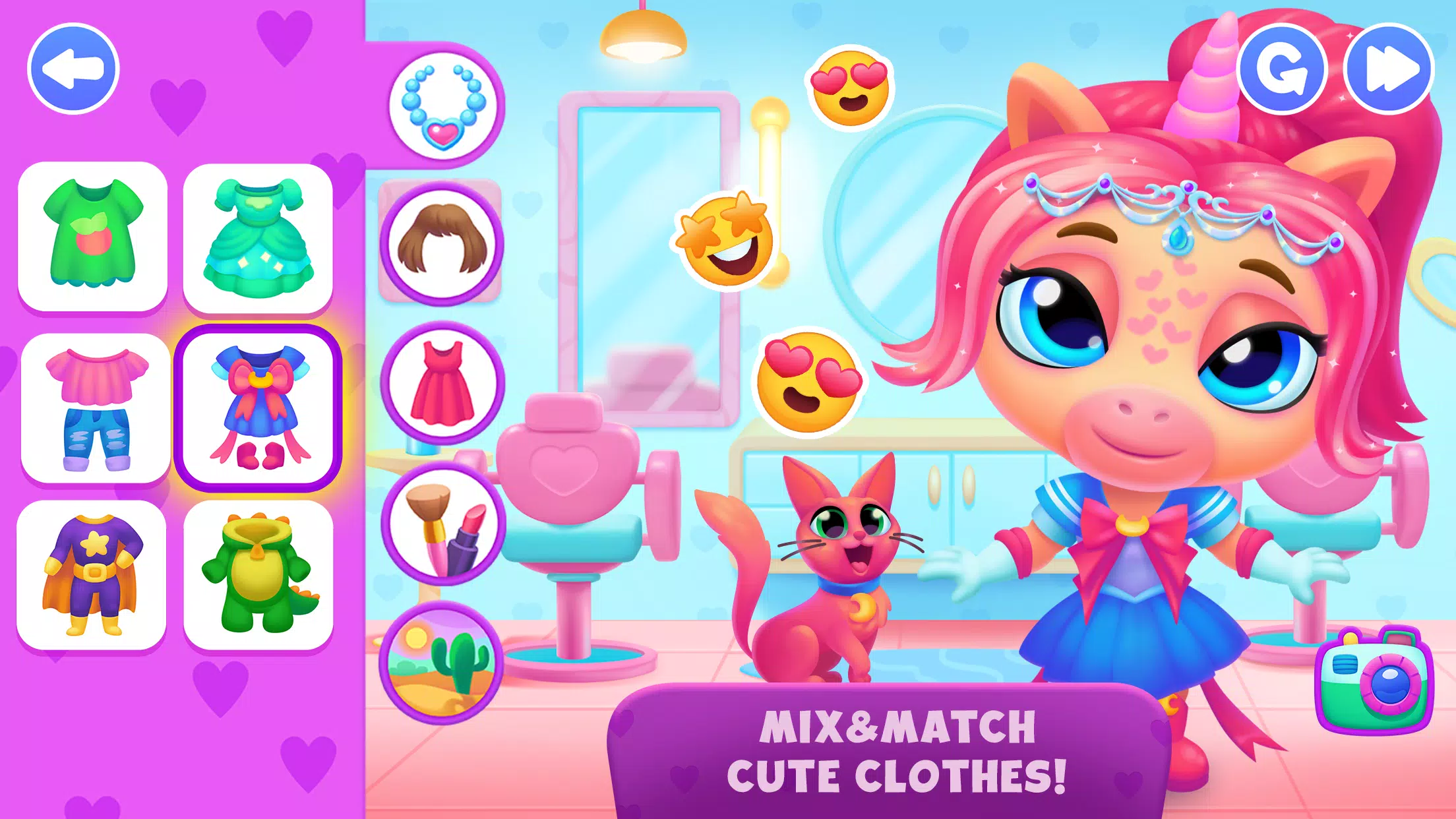 Unicorn Dress up games kids ภาพหน้าจอ 2