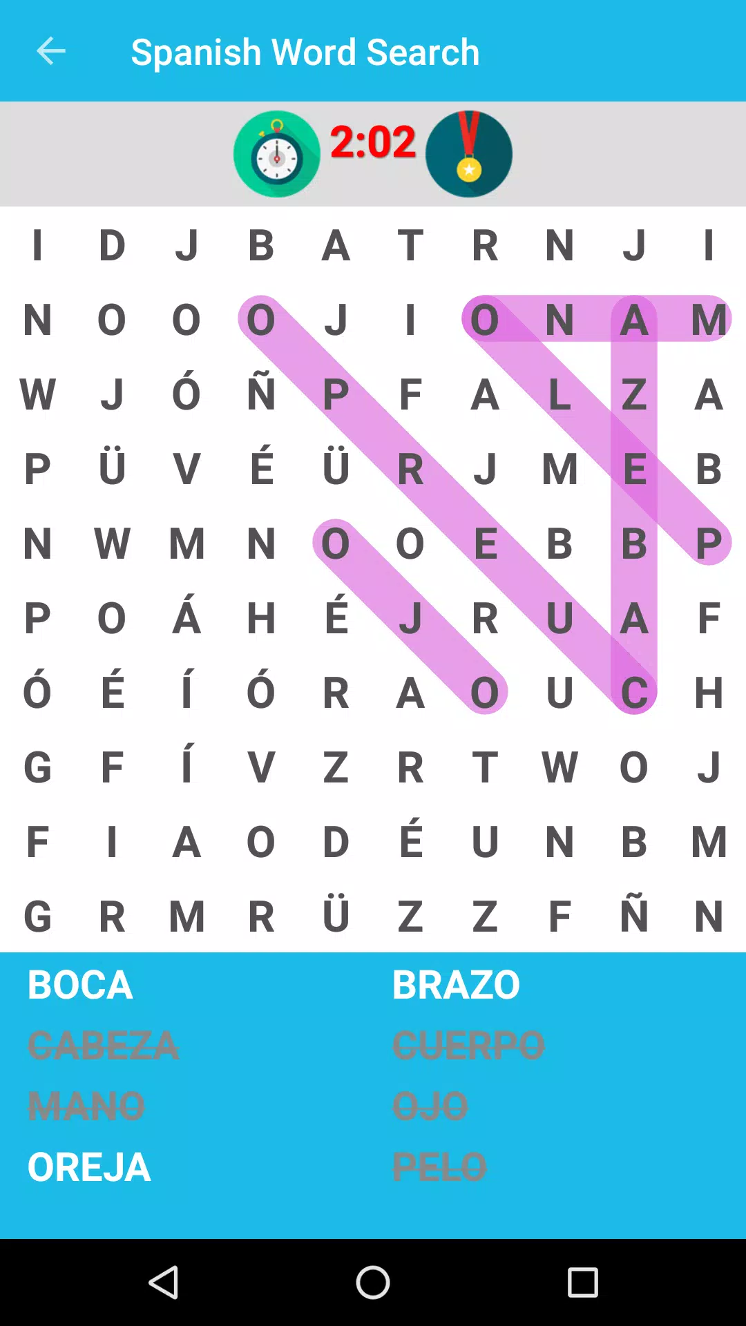 Spanish Word Search Game Captura de tela 0