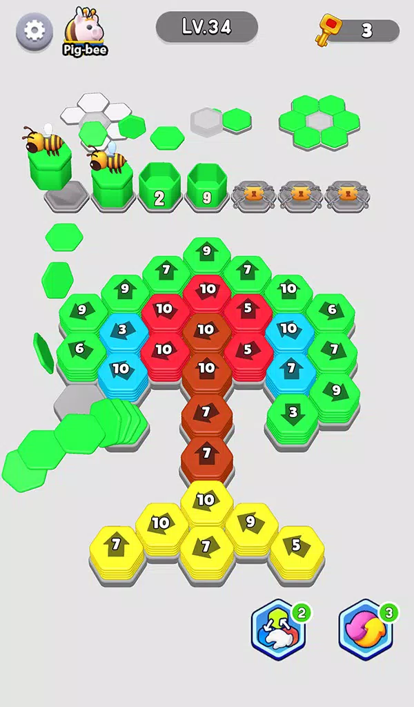 Schermata Bee Out - Hexa Away Puzzle 1