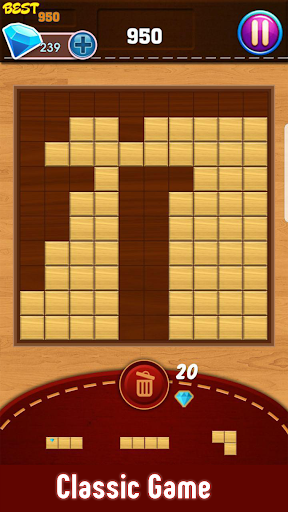 Block Puzzle : Classic Wood Capture d'écran 1