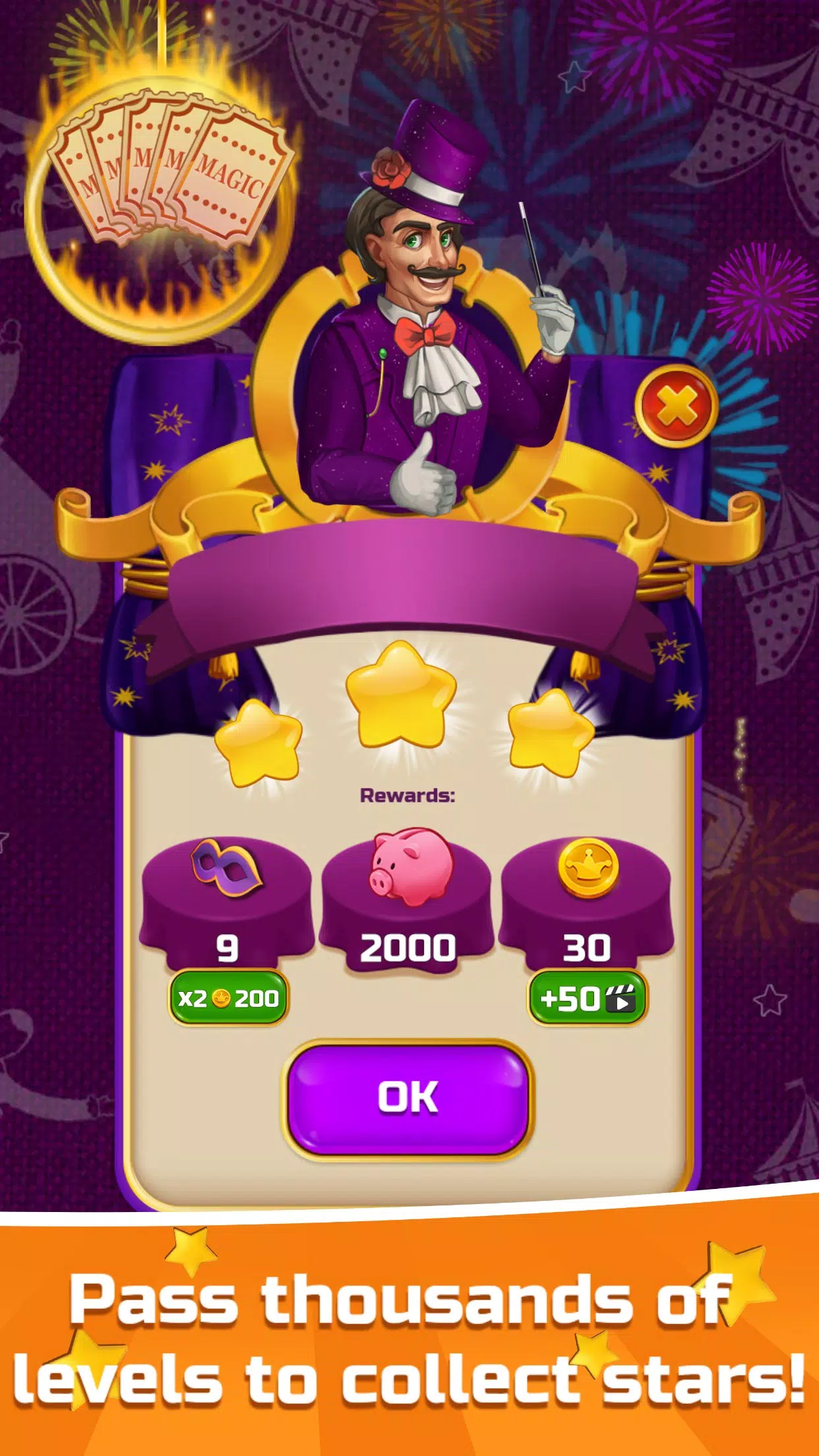 Mots cirque : Puzzle magique Capture d'écran 0