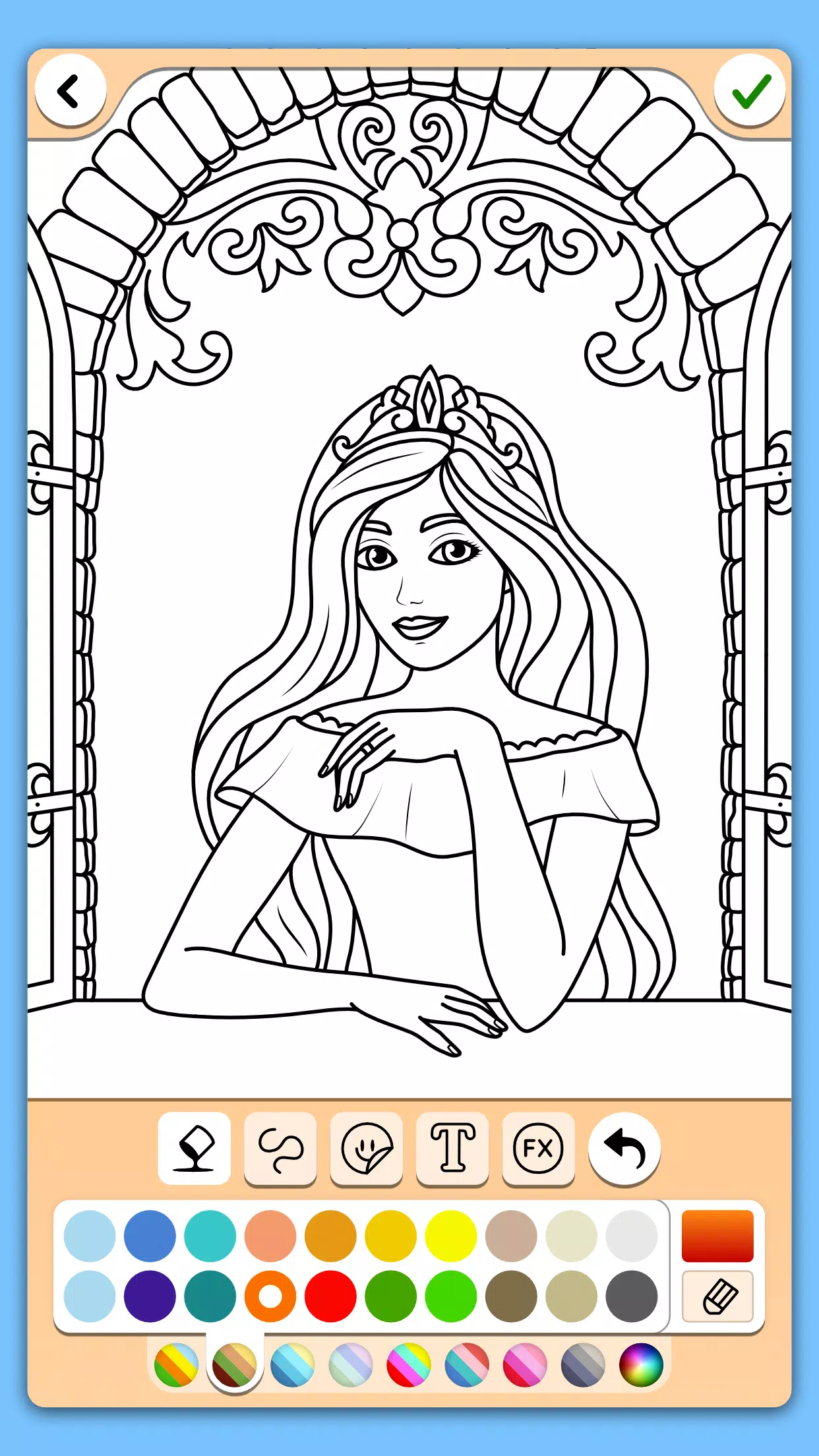 Princess Coloring Game স্ক্রিনশট 1