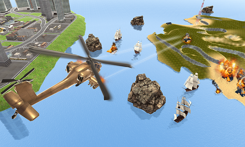 Gunship Helicopter Robot Game Screenshot 2