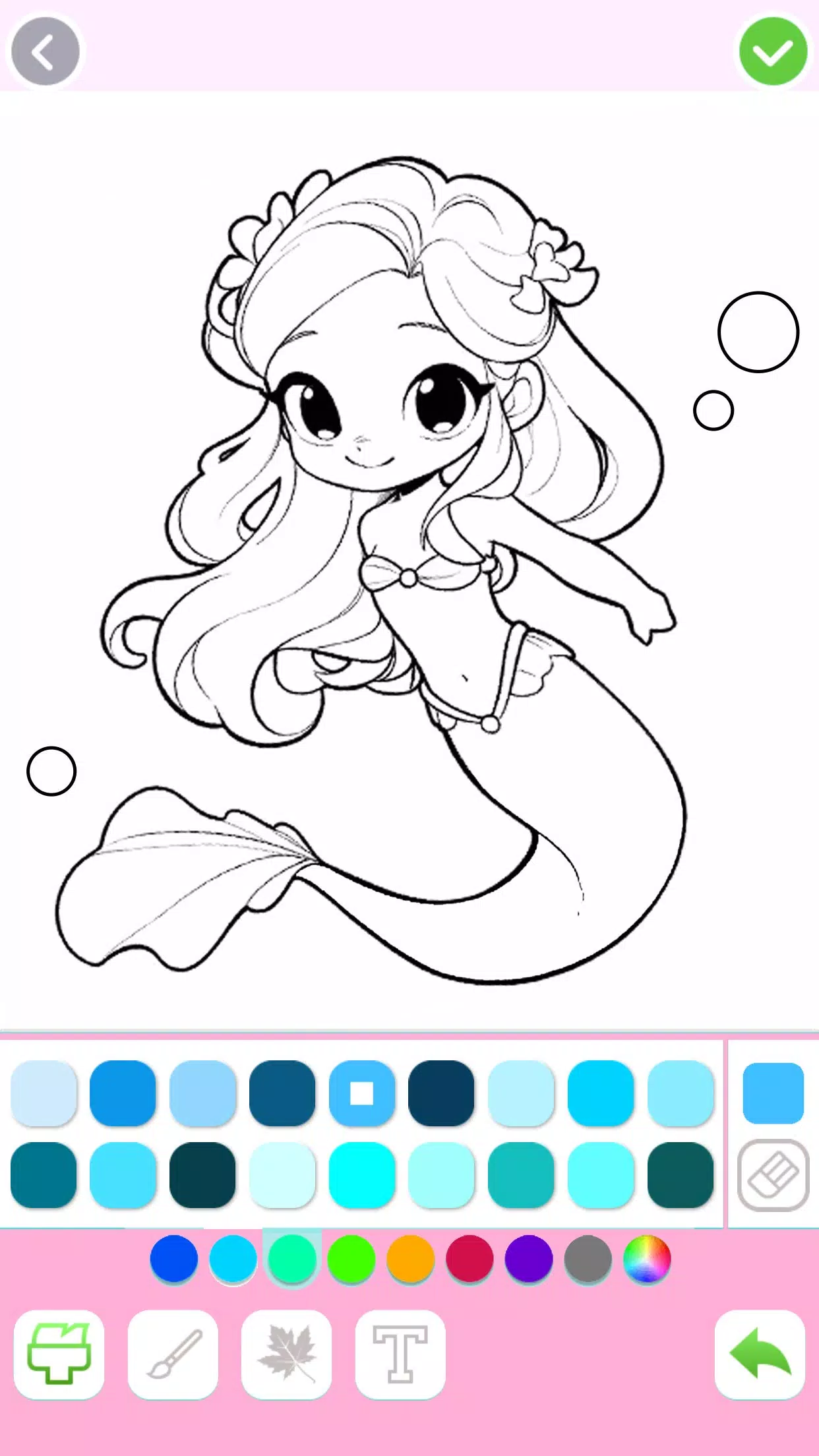 Mermaid Coloring:Mermaid games Captura de tela 2