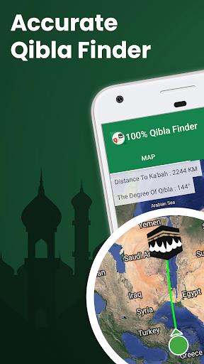 100% Qibla Finder ဖန်သားပြင်ဓာတ်ပုံ 2