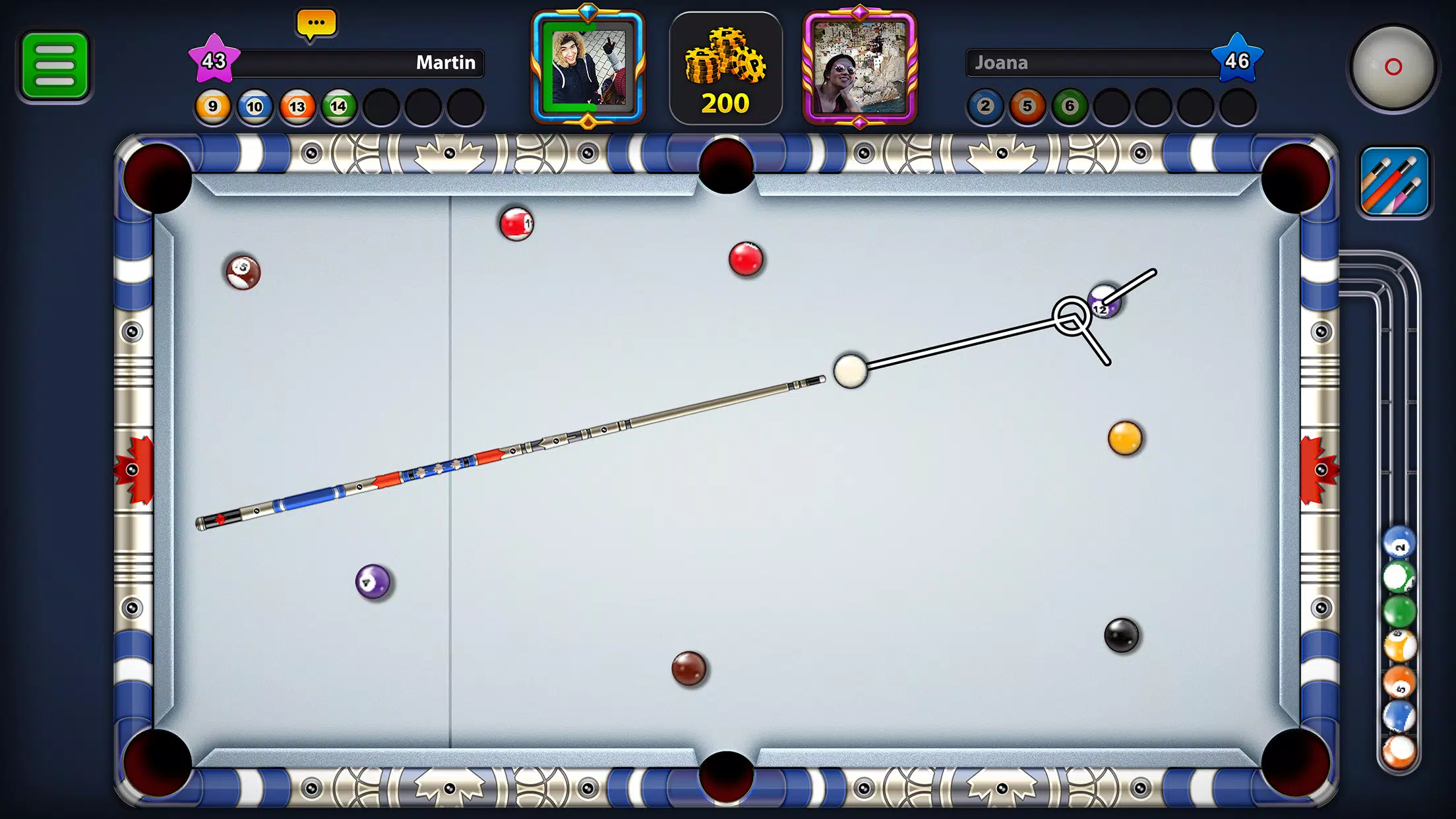 Billiards Game: 8 Ball Pool स्क्रीनशॉट 1