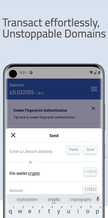 Litewallet Ảnh chụp màn hình 1