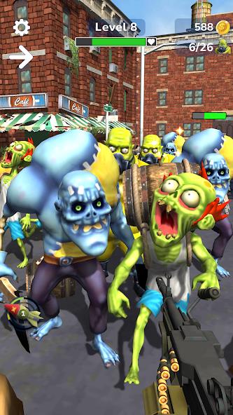 Tower Gunner: Zombie Shooter Mod Schermafbeelding 2