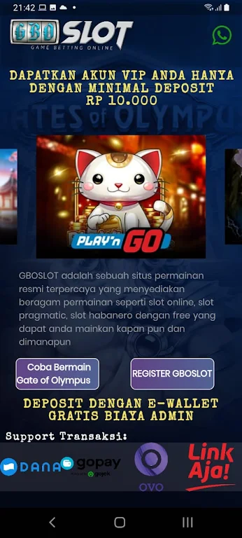 GBOSLOT : Slot Pragmatic Play應用截圖第2張