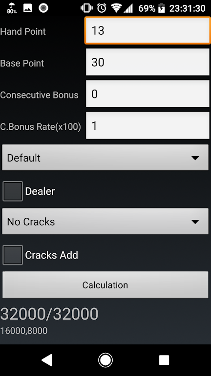 Mahjong Calculator Screenshot 1