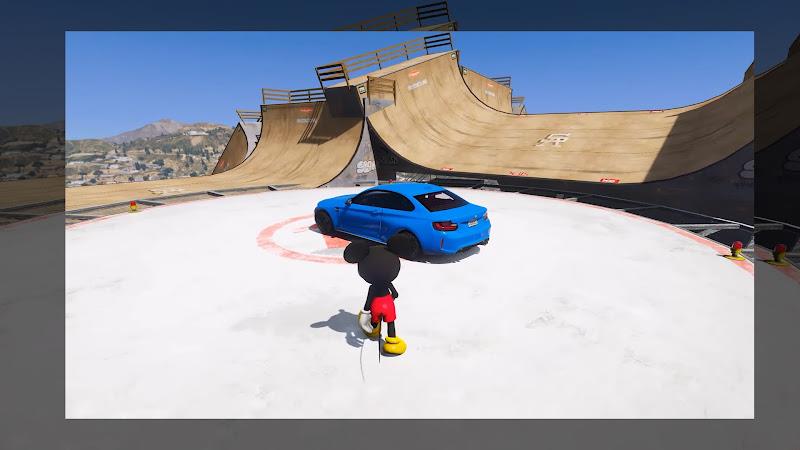 Mickey Race Mega Ramp Car Schermafbeelding 0