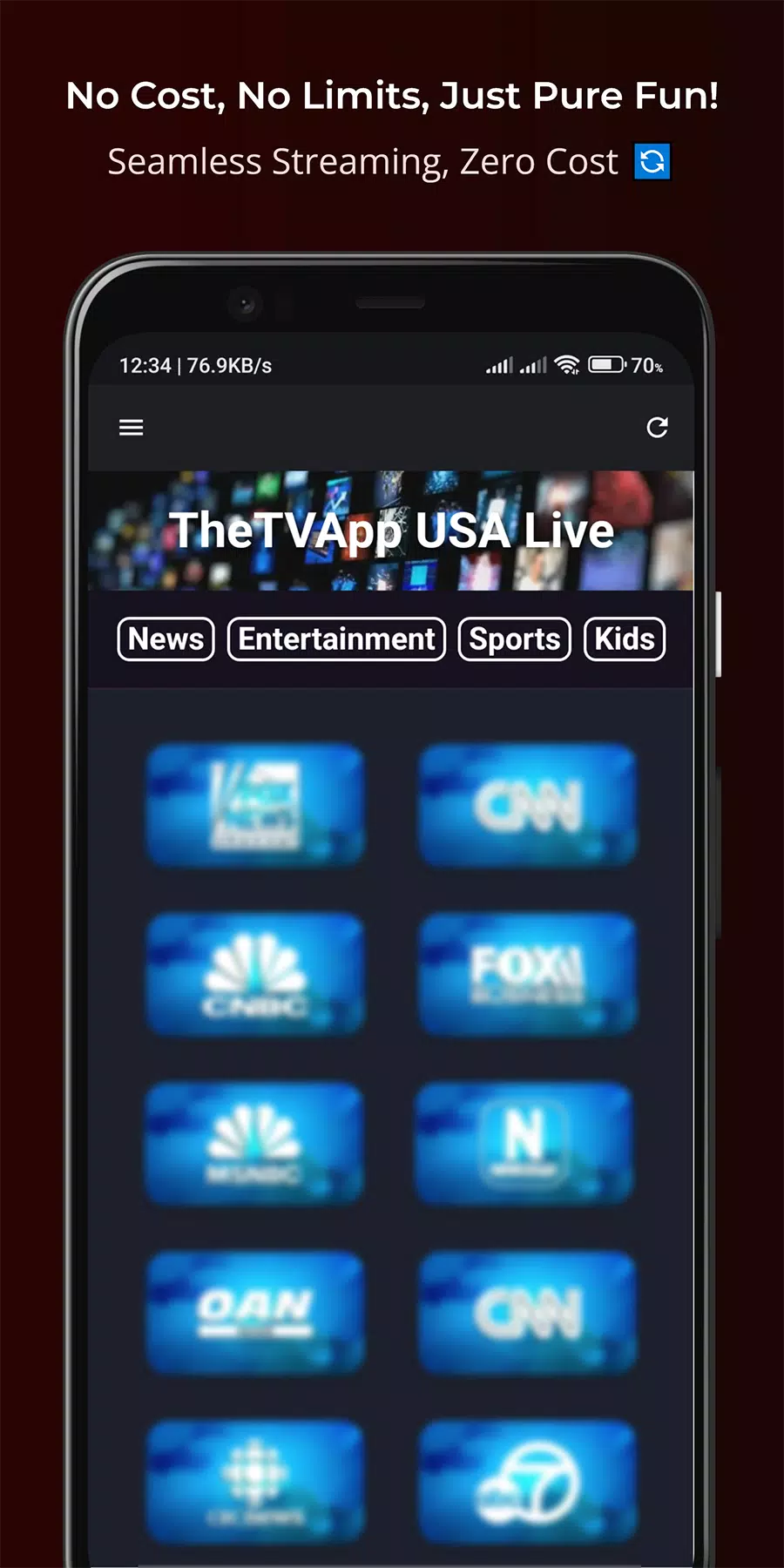 TheTVApp USA Live Screenshot 1