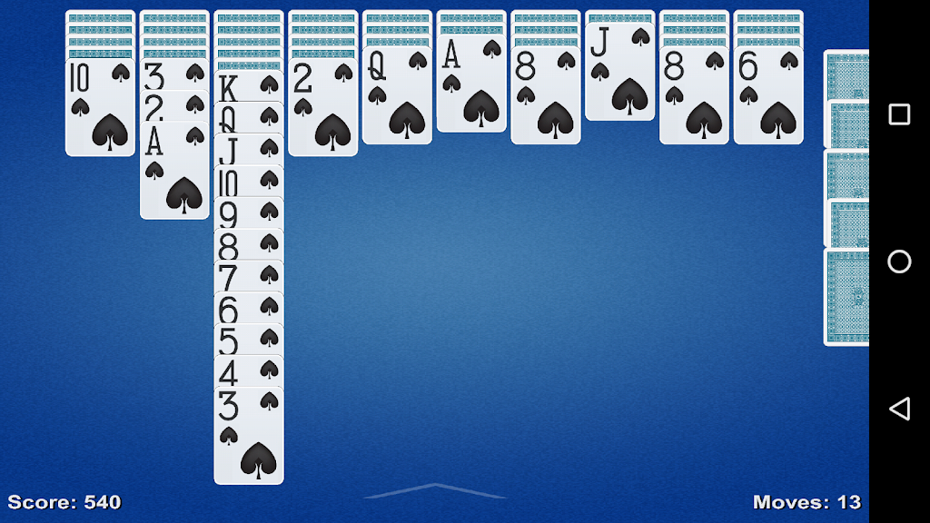 Spider Solitaire Game Captura de tela 1