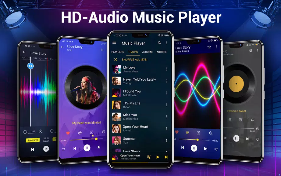 Music player- bass boost,music Schermafbeelding 0