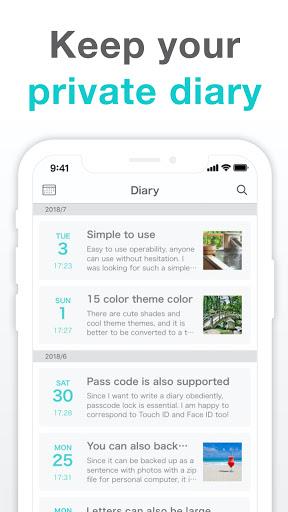 Simple Diary - journal w/ lock Tangkapan skrin 0